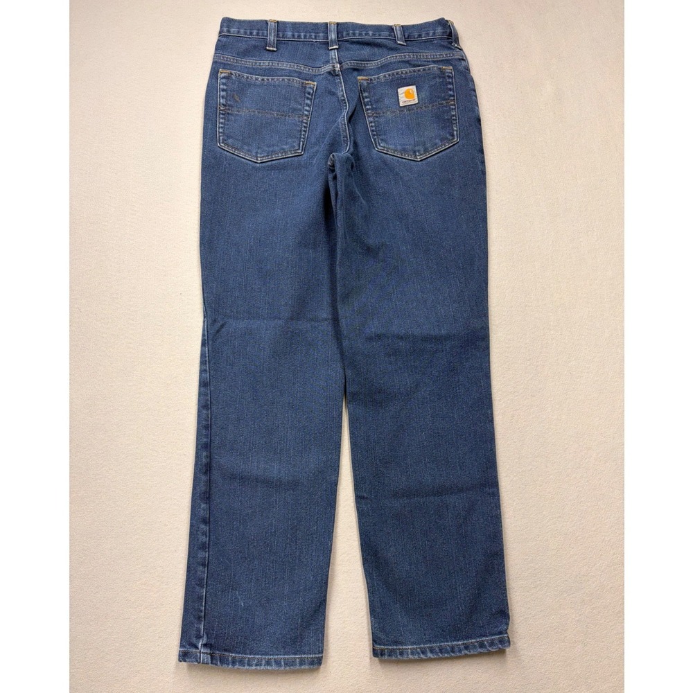 Carhartt Jeans Mens 34x32 Blue Modern Fit Stretch Denim Straight Leg Workwear